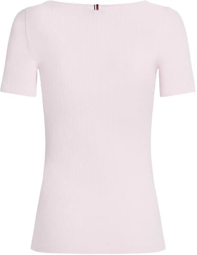Tommy Hilfiger T-Shirt Manches Courtes Femme Slim 5X2 Rib Slim Fit