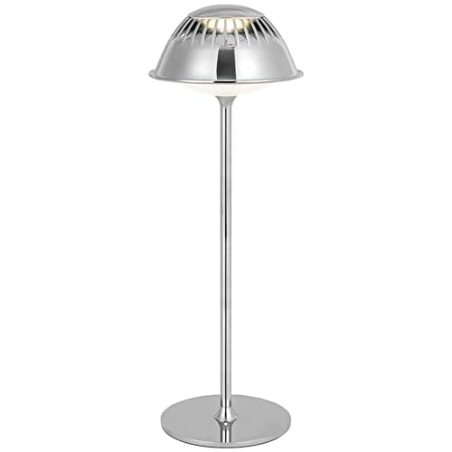 LuminexDesigns Lampe de Table Sans Fil Rechargeable Chrome VIOA TL14 5200mAh IP54