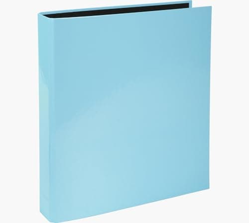 Exacompta Classeur rigide Aquarel 2 anneaux en D Dos 4 cm A4 Bleu pastel Réf. 54568E