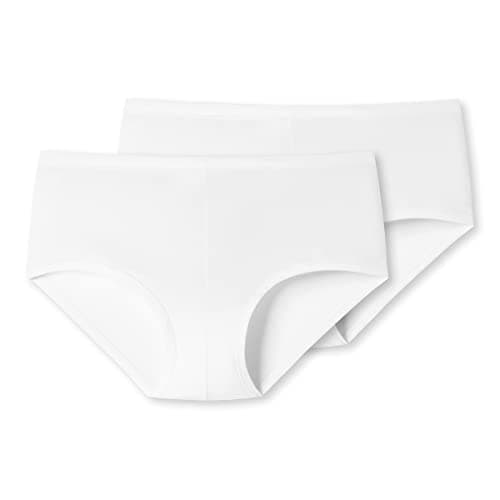 Schiesser Lot de 2 shorties sous-vêtements Femme Blanc Taille L