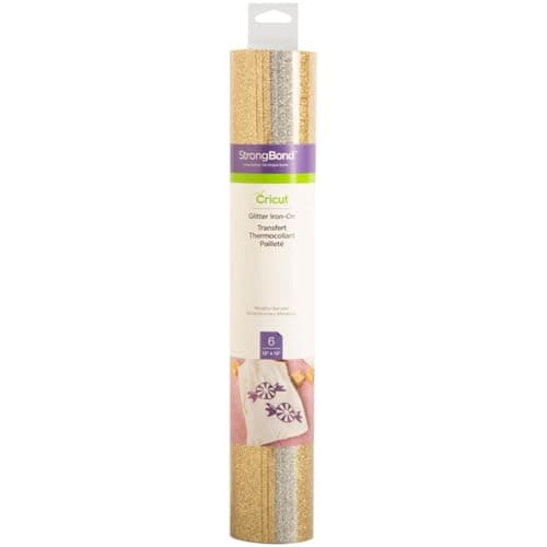 Cricut Échantillon de feuilles de transfert thermocollant scintillant coloris métalliques