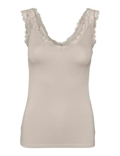 Vero Moda Vmrosa SL Top JRS Noos pour Femme, Pumice Stone, XS