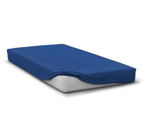 Home Linge Passion Drap Housse 90x190 cm Bleu Bonnet 30 cm Microfibre