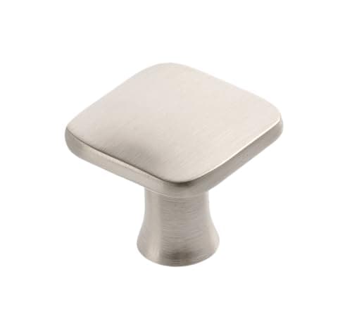GTV Bouton de meuble PIAZZA 30x30 mm aspect acier inoxydable avec vis