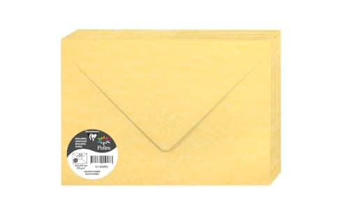 Clairefontaine Paquet de 20 Enveloppes C5 Chamois marbré 120g
