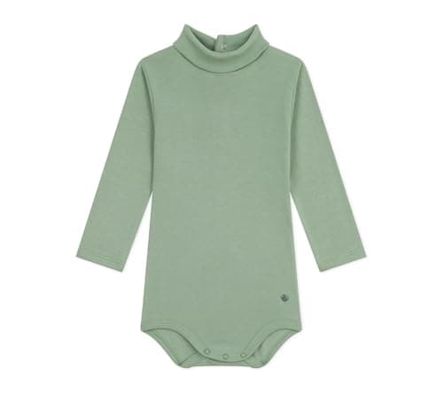 Petit Bateau Body bébé col roulé en coton uni