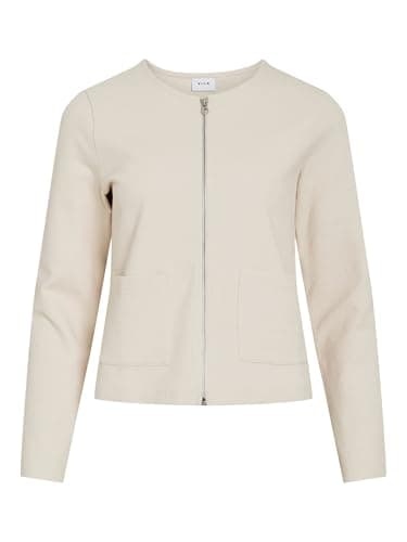 VILA Vigarden Cardigan Court Manches Longues Femme Bouleau S