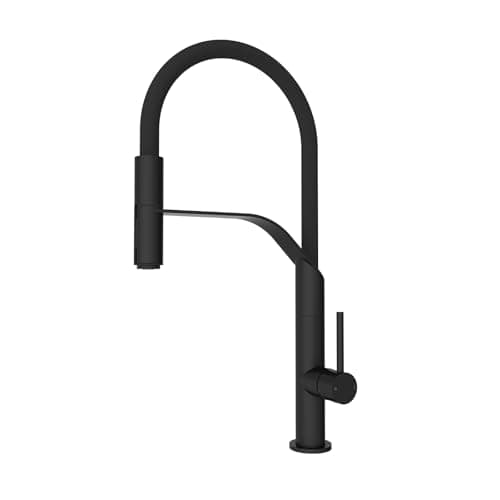 YardMonet Robinet de cuisine avec douchette extractible (Noir)