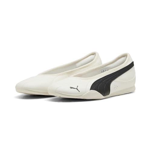 PUMA Baskets Ballerines Catch Soleil pour Femme Blanc et Noir Pointure 40.5