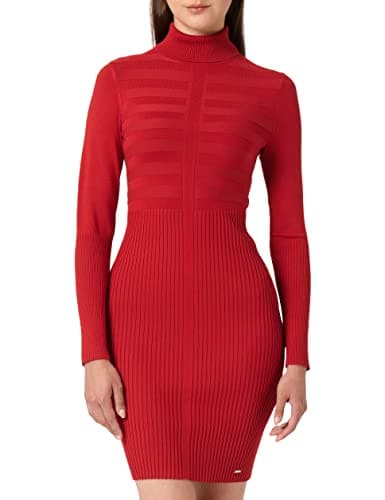 Morgan Robe Courte Col Roulé Manches Longues Femme Tango Red XL