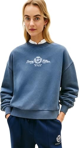 Tommy Hilfiger Sweat-shirt Varsity Crest Terry WW0WW48733 Bleu S
