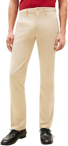 Tommy Hilfiger Denton Essential MW0MW40262 Chino en sergé pour Homme Kaki 31W/36L
