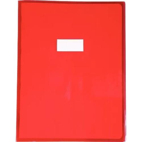 Calligraphe Protège-Cahier Cristalux Rouge 24x32 cm PVC Transparent Lisse