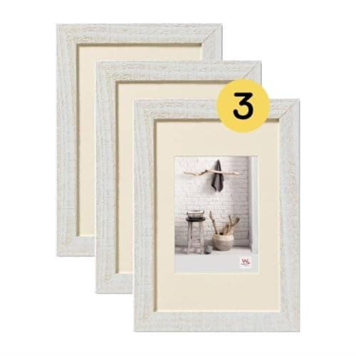 Walther Design Lot de 3 cadres photo en bois blanc polaire 20 x 30 cm Modèle Home