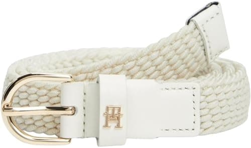 Tommy Hilfiger Ceinture réglable Essential Effortless 2.5 Elastic pour femme, beige, 75