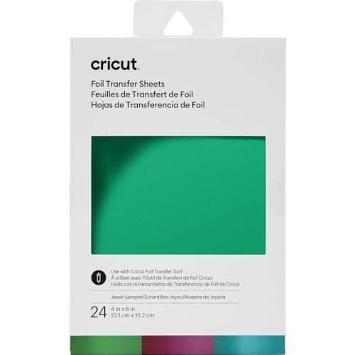 Cricut Feuilles de transfert foil Jewel, 10,1 x 15,2 cm, lot de 24