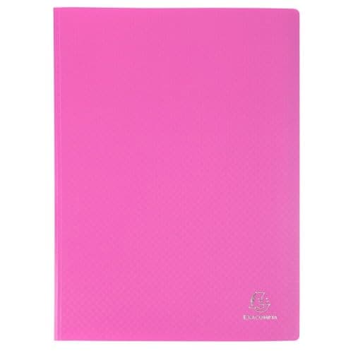 Exacompta Carton de 8 Protèges-documents OPAK A4 160 vues Rose