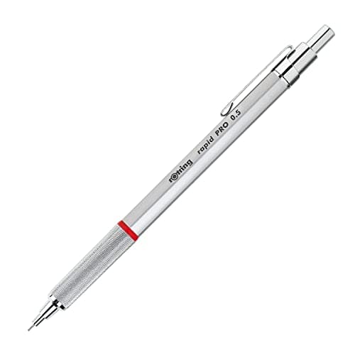 rOtring PRO Portemine mécanique rétractable 0,5 mm argent chromé