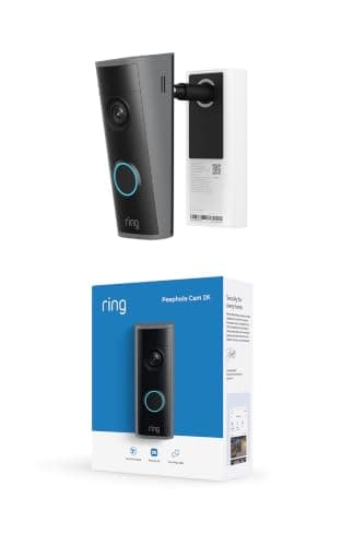 Ring Peephole Camera 2K Judas vidéo sans fil pour locataires 60-90 mm