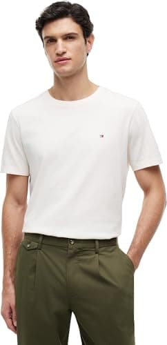 T-shirt homme Tommy Hilfiger Ess Seasonal Regular Fit Pétale Ivoire M