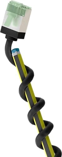 goobay 74352 - Câble patch slim/ultra flexible RJ45 CAT 8.1 - U/FTP CU, OFC/câble Ethernet fin avec connecteurs courts - 40 Gbit/s, 2000 MHz LSZH, protection anti-torsion - Noir 0,5 m