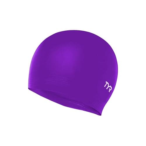 Bonnet de bain TYR Solid Latex en latex violet