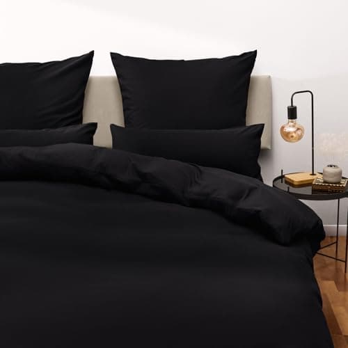 Blumtal Parure de Lit 260x240 cm Noir avec Taie Oeko-TEX