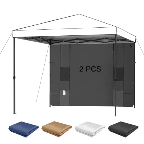 KAMPKEEPER Lot de 2 Parois Latérales 3 x 3m pour Tonnelle Pliante Polyester 210D