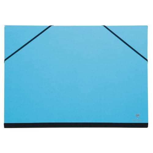Clairefontaine Carton à dessin fermeture élastiques 37x52 cm Turquoise