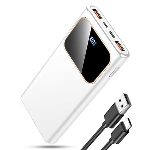 Batterie Externe 10000mAh 22.5W Power Bank Charge Rapide Ultra Mince Noir