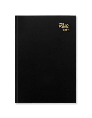 Letts of London Agenda semainier 2025 format A5 Noir