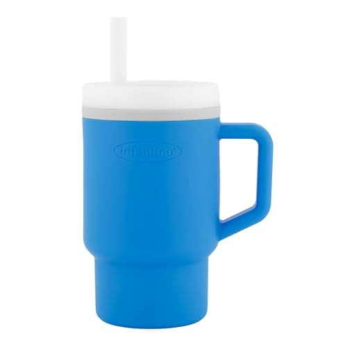 Infantino Ma Première Tasse Paille Antifuite 255ml Bleu Océan