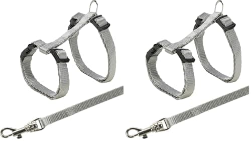 Trixie Set Collier Harnais pour Chatons et Chats Nylon Lot de 2