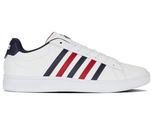 K-Swiss Baskets mode homme Court Tiebreak II Blanc Rouge Taille 39.5 EU
