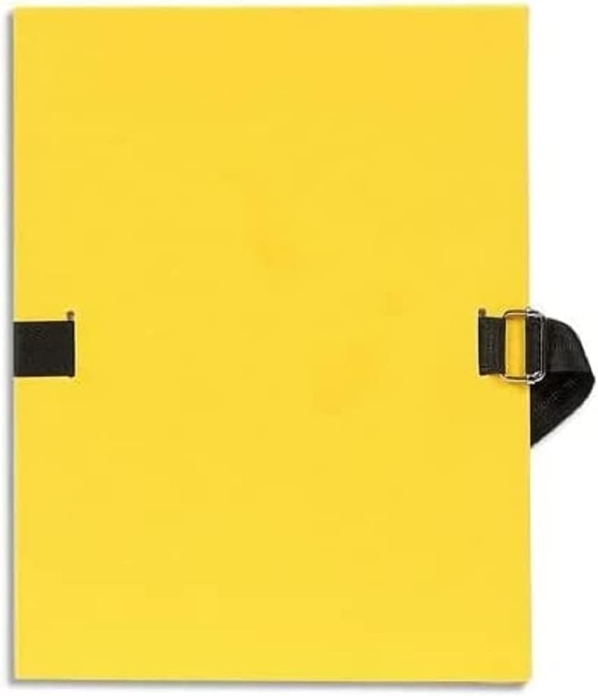 Exacompta - Réf. 729E - 1 chemise à dos extensible en papier toilé couleur - dos extensible jusqu'à 13 cm - fermeture par sangle - dim 24 x 32 cm - pour documents au format A4 - couleur jaune