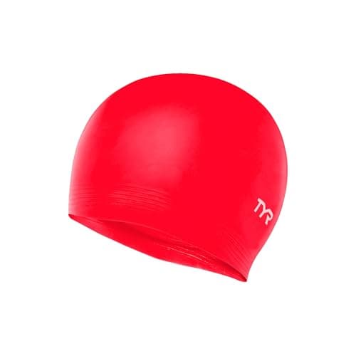TYR Bonnet de Bain Solid Latex Rouge