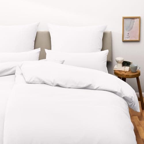 Blumtal Housse de couette 155x200 et taie 40x70cm Blanc