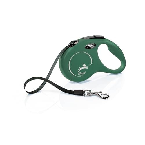 Flexi Classic S Laisse rétractable à sangle 5 m vert olive