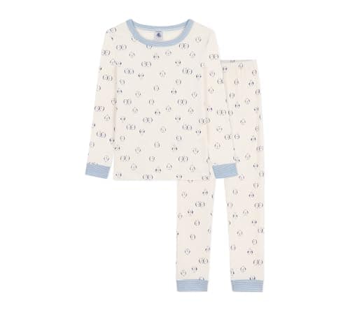 Petit Bateau Ensemble de pyjama enfant en coton à jambes ajustées et imprimé