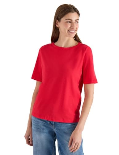 Cecil T-Shirt uni col bateau Glazed Apple Red XL