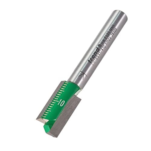 Trend CraftPro Fraise droite 2 flûtes, queue 1/4, 10 x 19 mm