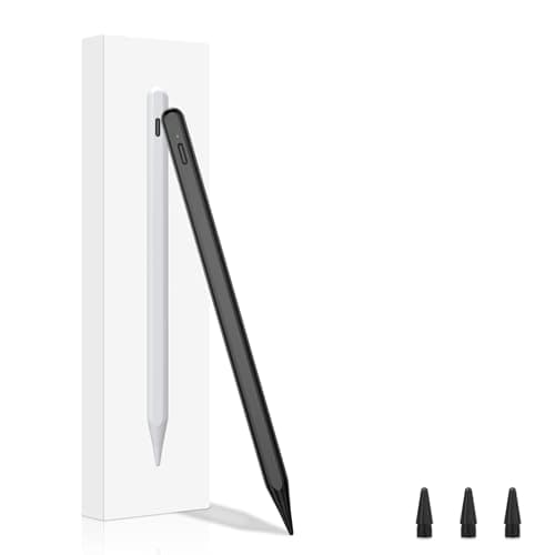Stylet pour iPad 2018-2026 Pro Air Mini, Rejet de Paume, Autonomie 15H