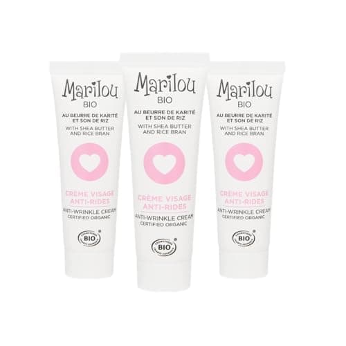 Marilou Bio Crème Visage Anti-Rides Aloe Vera et Son de Riz 3 x 30 ml
