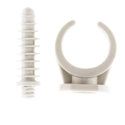 Zenitech Lot de 10 clips avec chevilles Ø20 mm Gris