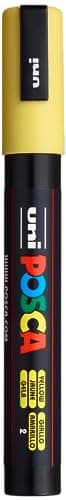 Uni-Ball PC-5M Marqueur Peinture Noir et Jaune Pointe Moyenne