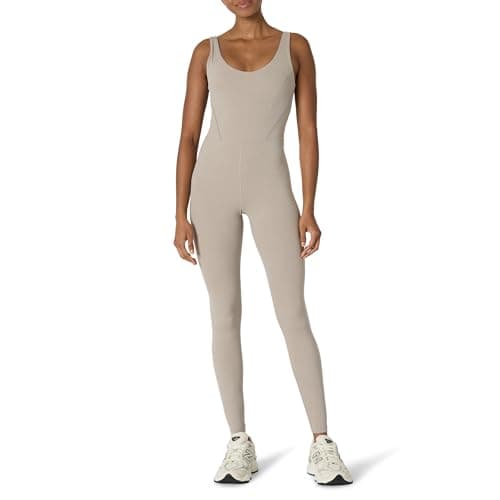 Amazon Essentials Combinaison Longue et Moulante Active FormFlex avec Soutien-Gorge Intégré, Ultra Douce Femme, Taupe, XXL