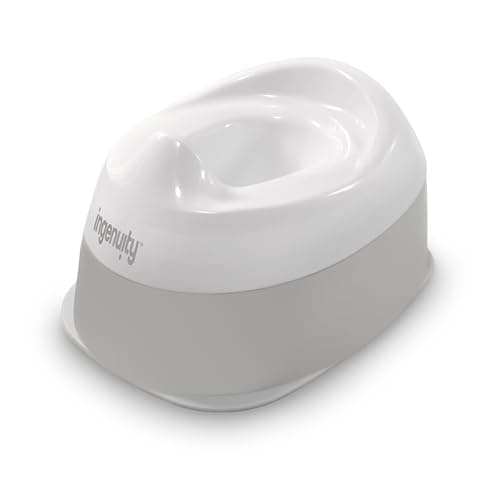 Ingenuity Potty Ready Set Go Pot pour bébé avec bol amovible et base antidérapante Blanc et Gris