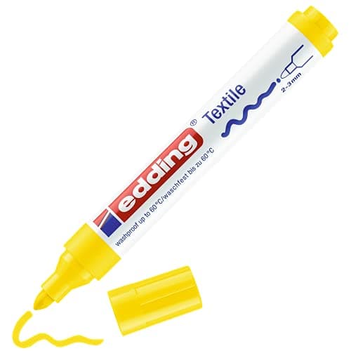 Edding 4500 Marqueur pour textiles Jaune Pointe 2-3 mm