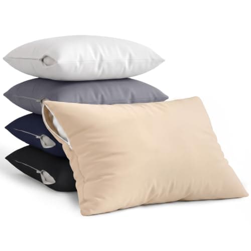 Utopia Bedding Lot de 2 Protège-Coussins Imperméables 50x70 cm Beige