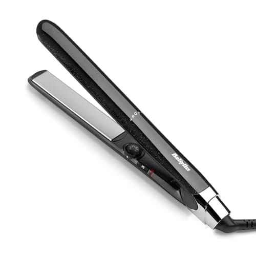BaByliss Midnight Shine Lisseur Cheveux ST590E Plaques Titane-Céramique Extra Longues